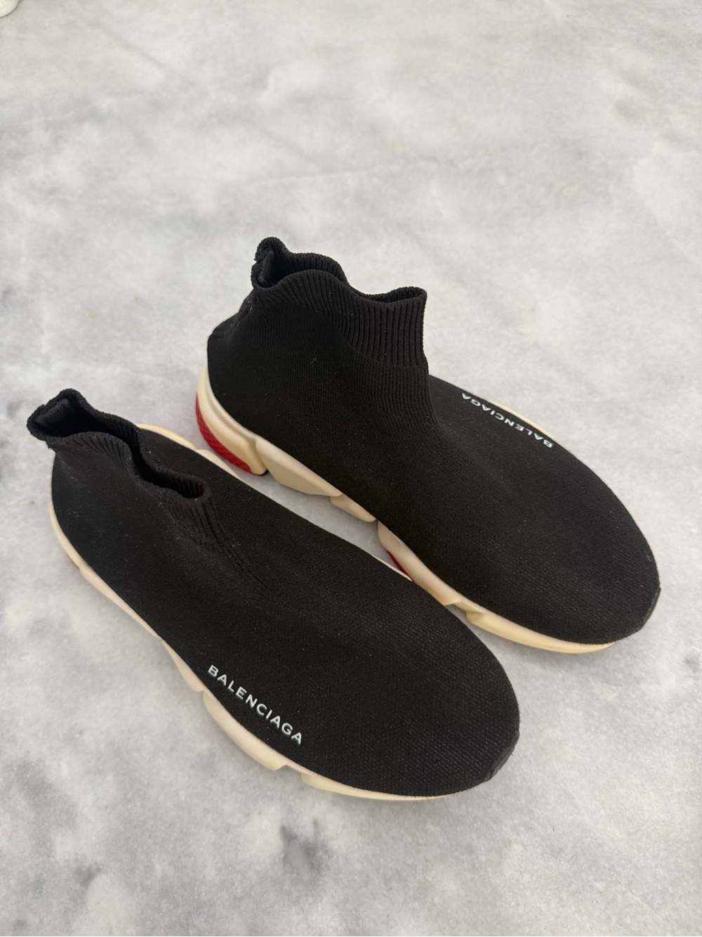 Balenciaga Black & White Sock Women's Sneakers Trainers Size 6.
